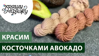 КРАШУ ПРЯЖУ. Эксперимент с косточками авокадо