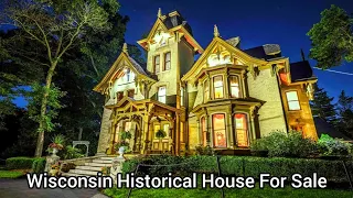 Wisconsin Jenkins Austin Day Mansion For Sale | 1.15 acres | Wisconsin Historical House For Sale