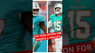 Miami Dolphins News: Jaylen Waddle & Jaelan Phillips 5th Year Option Picked Up! #shorts