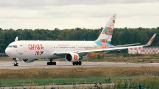 Аэропорт Домодедово. Вылет в теплые края Azur Air (Anex Tour Livery) Boeing 767-3Q8ER, VP-BXW.