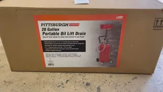 Harbor Freight PITTSBURGH AUTOMOTIVE 20 gallon Portable Oil Lift Drain #mechanic #tools #oil