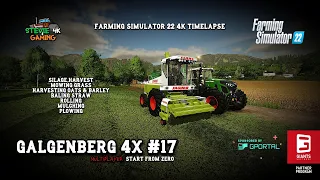 Galgenberg 4x/#17/Silage Harvesting/Baling Straw/Fieldwork/Start From Zero MP/FS22 4K Timelapse