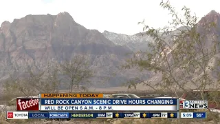 Red Rock Scenic Drive changing hours