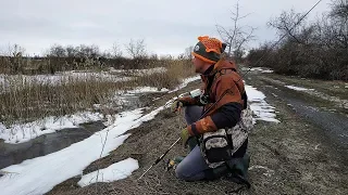 Первая рыбалка после зимы. Открытие по окуню