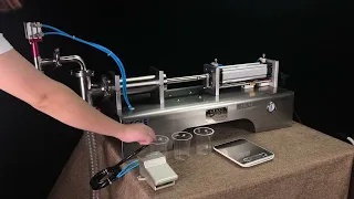 F6-SINGLE NOZZLE FULL PNEUMATIC LIQUID FILLING MACHINE-WATER ALCOHOL