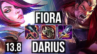 FIORA vs DARIUS (TOP) | 400+ games, Godlike | KR Master | 13.8