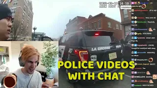 xQc reacts to cop/police videos (COMPILATION) #1