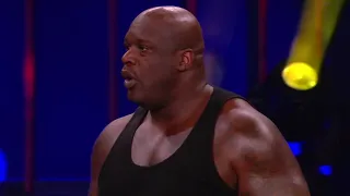 NBA legend Shaq sent crashing through a table on return to squared circle | All Elite Wrestling 奥尼尔