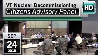 VT Nuclear Decommissioning Citizens Advisory Panel: 9/24/15