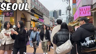 Hongdae Street Walking tour. 2024 Seoul City Korea 4k City Tour