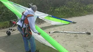 Hang glider set-up