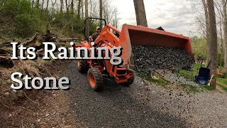 The Best Way To Spread Stone! But First A Little Kubota Maintenance.