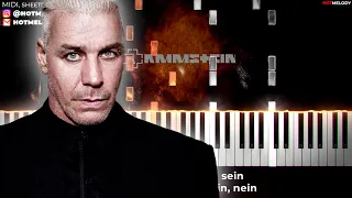 Rammstein - Dicke Titten - piano instrumental cover, lyrics