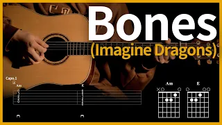59.Bones - Imagine Dragons 【★☆☆☆☆】 | Guitar tutorial | (TAB+Chords)