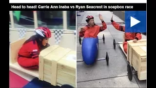 Head to head! Carrie Ann Inaba vs Ryan Seacrest in soapbox race