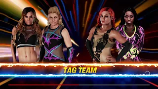 WWE 2K18 Natalya,Carmella VS Becky Lynch,Naomi Tag Match