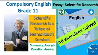 Scientific Research-Essay/Grade 11 Compulsory English/Teach Nepal