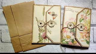 Paper Bag Junk Journal - Edith Holden Country Diary - The Covers