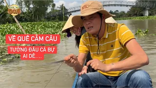 Khương Dừa về quê cắm câu… tưởng đâu bội thu cá tra ai dè toàn cá cây???