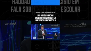 Haddad ironiza Tarcísio: "Ou biscoito, como vocês chamam lá no Rio"