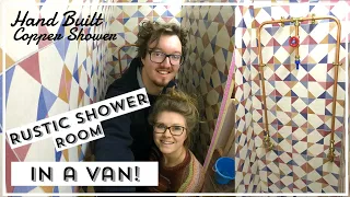 Rustic Bathroom in a Van with Handmade Copper Shower | MERCEDES VAN LIFE CONVERSION | Van Build Ep33