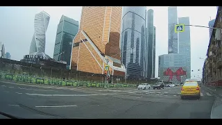 Moscow Streets!Без пробок! Вокруг Москва-Сити и вдоль набережных со звуком дороги. 2019