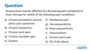 Non-Pharmacological Interventions for Chronic Non-Cancer Pain: Acupuncture