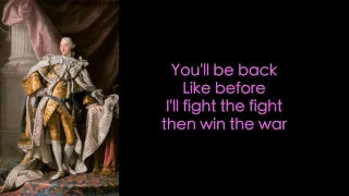 7. Hamilton Lyrics - You'll be back