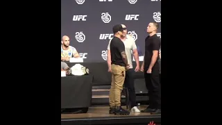 Dustin Poirier and Nate Diaz face off