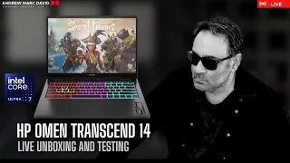 HP Omen Transcend 14  - Live Unboxing & Testing