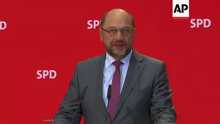 Schulz: Social Democrats Party to go into opposition