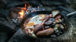 Английский завтрак на костре. Завтрак съешь сам! | Full English Breakfast