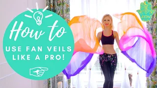 Fan veils tutorial with advanced moves - belly dance like a pro - Best Belly Dance Workout