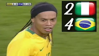 Ronaldinho & Robinho Show! Brazil vs Italy (4-2) Full Review