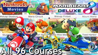 Mario Kart 8 Deluxe - All 96 Courses / All Tracks / All Cups (3 Players, Mario vs Daisy vs Yoshi)