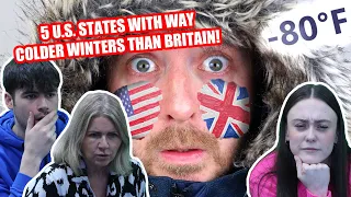 BRITISH FAMILY REACTS! 5 U.S. STATES WITH WAY COLDER WINTERS THAN BRITAIN!