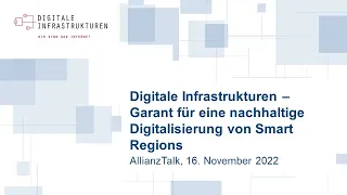 Digitale Infrastrukturen – Garant für nachhaltige Digitalisierung von Smart Regions