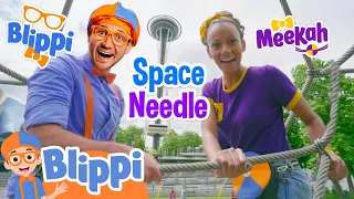 Blippi vs Meekah Race to the Top | Blippi and Meekah Challenges and Games for Kids