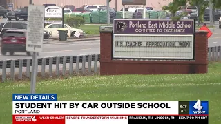 Student hit by car outside Portland school