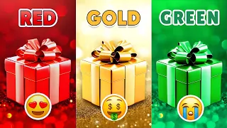 Choose Your Gift...! Red, Gold or Green | Gift Box Challenge | 🔴🟡🟢 #chooseyourgift #giftboxchallenge