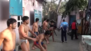 Indian Wrestling - Wrestlers at Hanuman Akhara