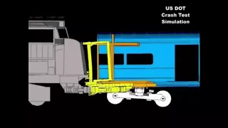 Краш тест поезда, защитная рама для вагона