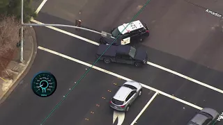 Police detain man wielding metal bar in Hayward after chase from East Bay to Peninsula