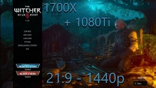 Witcher 3 - How does Ryzen 7 1700X + 1080Ti game at Ultra 1440p 21:9? (stock)