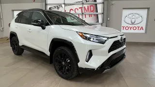 White 2022 Toyota RAV4 Hybrid XSE Review Sherwood Park Toyota