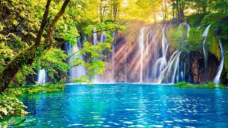 Peaceful Natural WaterFall & Piano Music | Healing Music to Relieve Stress, Fatigue and Depression