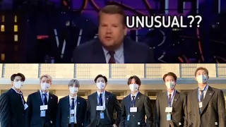 James Corden deletes videos of the calling BTS' s appearance at the UN 'unusual' 😕😡