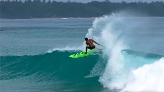 Sebastian Gomez SUP Surfing Krui Right