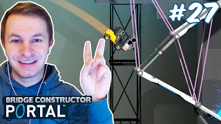 СТРОИМ МОСТЫ С ПОРТАЛАМИ, УРОВЕНЬ ПОД НАЗВАНИЕМ "ПЕРЕКРЕСТКИ" | BRIDGE CONSTRUCTOR PORTAL #27