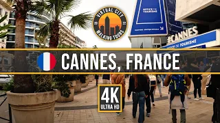🇫🇷 CANNES, FRANCE – 4K City Walking Tour | Croisette Boulevard & Film Festival Palace (2024)